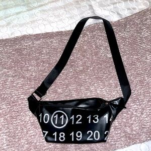 Black & silver Number Fanny pack / cross body
